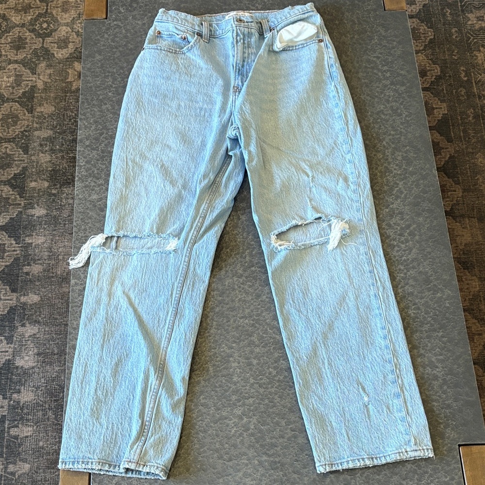 Abercrombie Light Blue Distressed Jeans